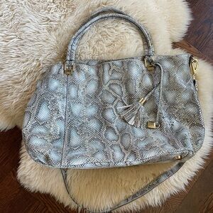 G.I.L.I. Roma 4 Blue Snake Tote blue cobra Italian leather snakeskin